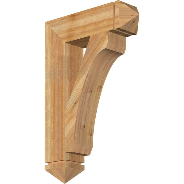 Ekena Millwork Legacy Arts & Crafts Rough Sawn Bracket, Western Red Cedar, 6"W x 24"D x 36"H BKT06X24X36LEC03RWR - main